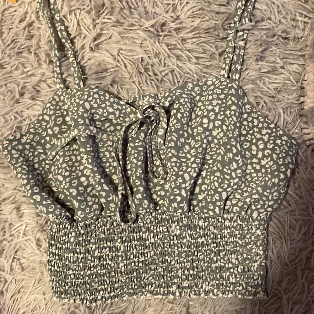 cute green crop top.